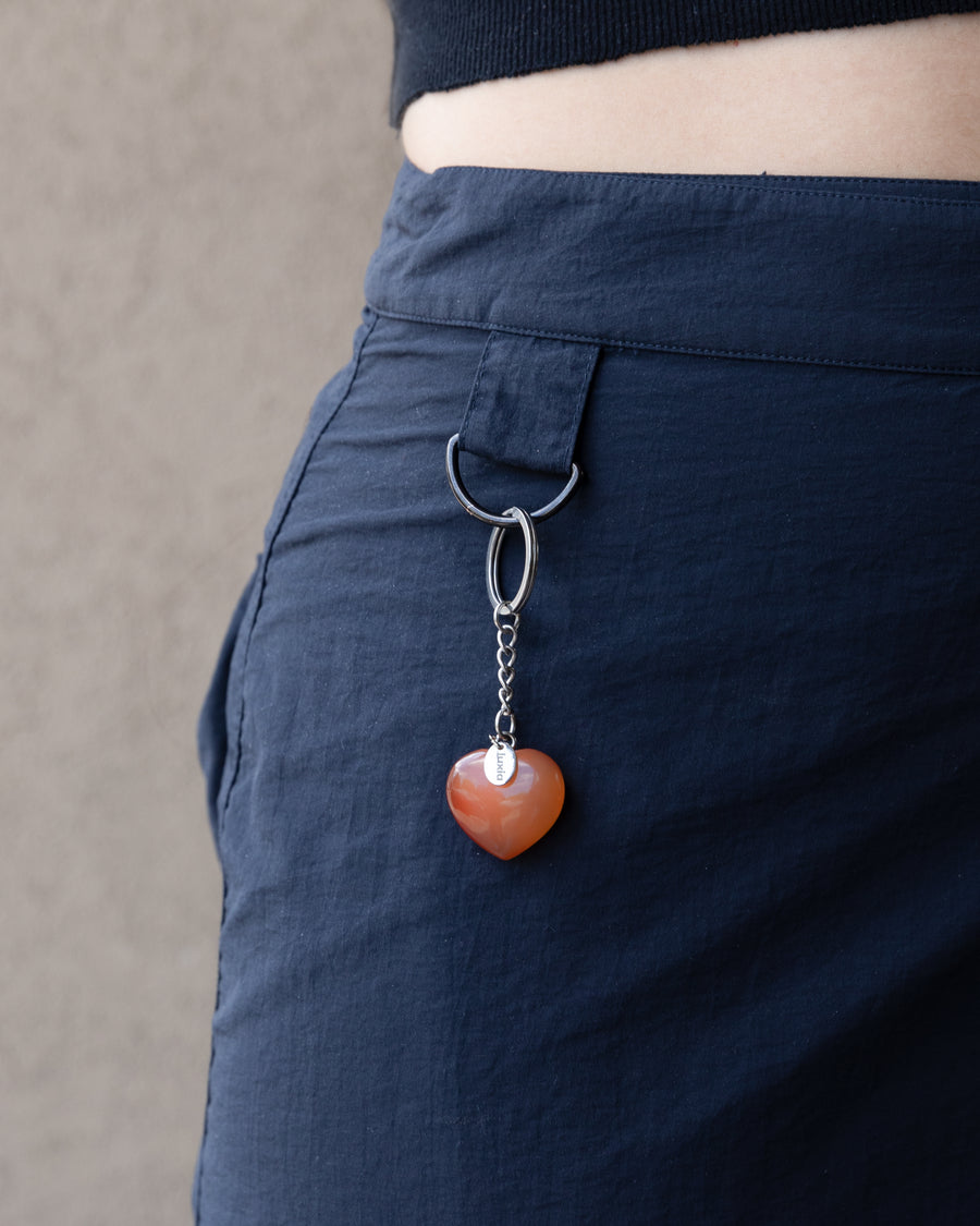 KEY HOLDER COEUR CORNALINE